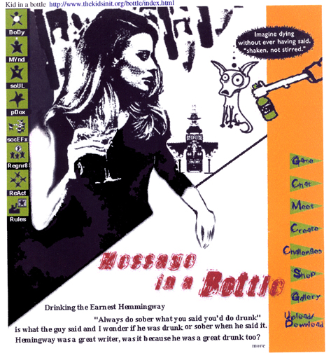 In a Bottle — modified advertising interface